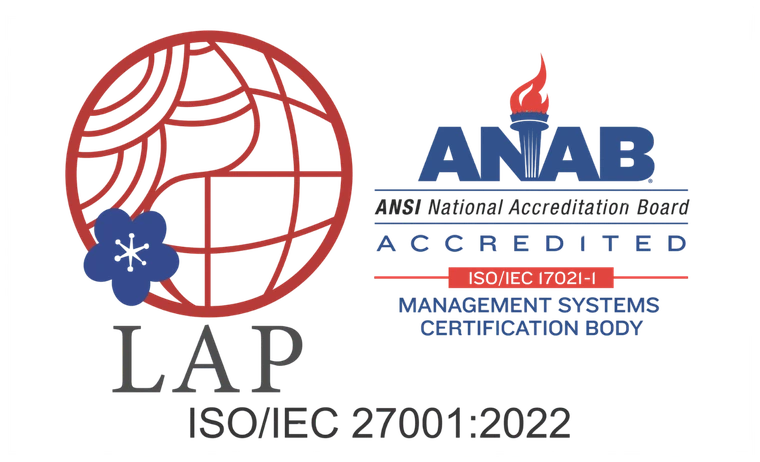 ISO/IEC 27001:2022 認証取得（LAP株式会社認証・ANAB認定）